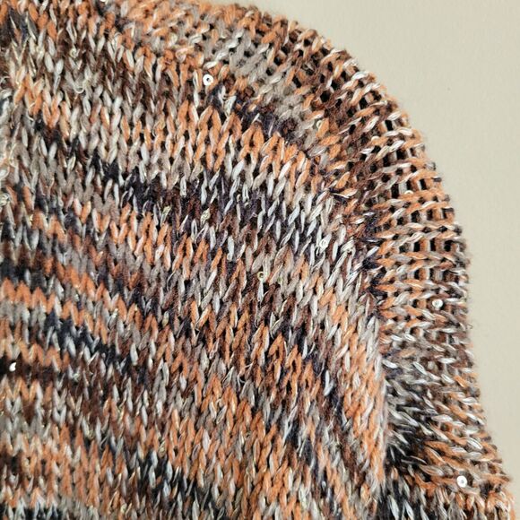 Catherines Womens Cardigan Sweater Plus Size 4X Long Line Knit Sequins Sparkle - Picture 4 of 10